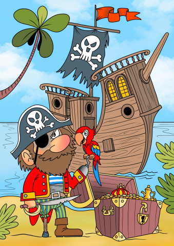 Ilustrace Pirát